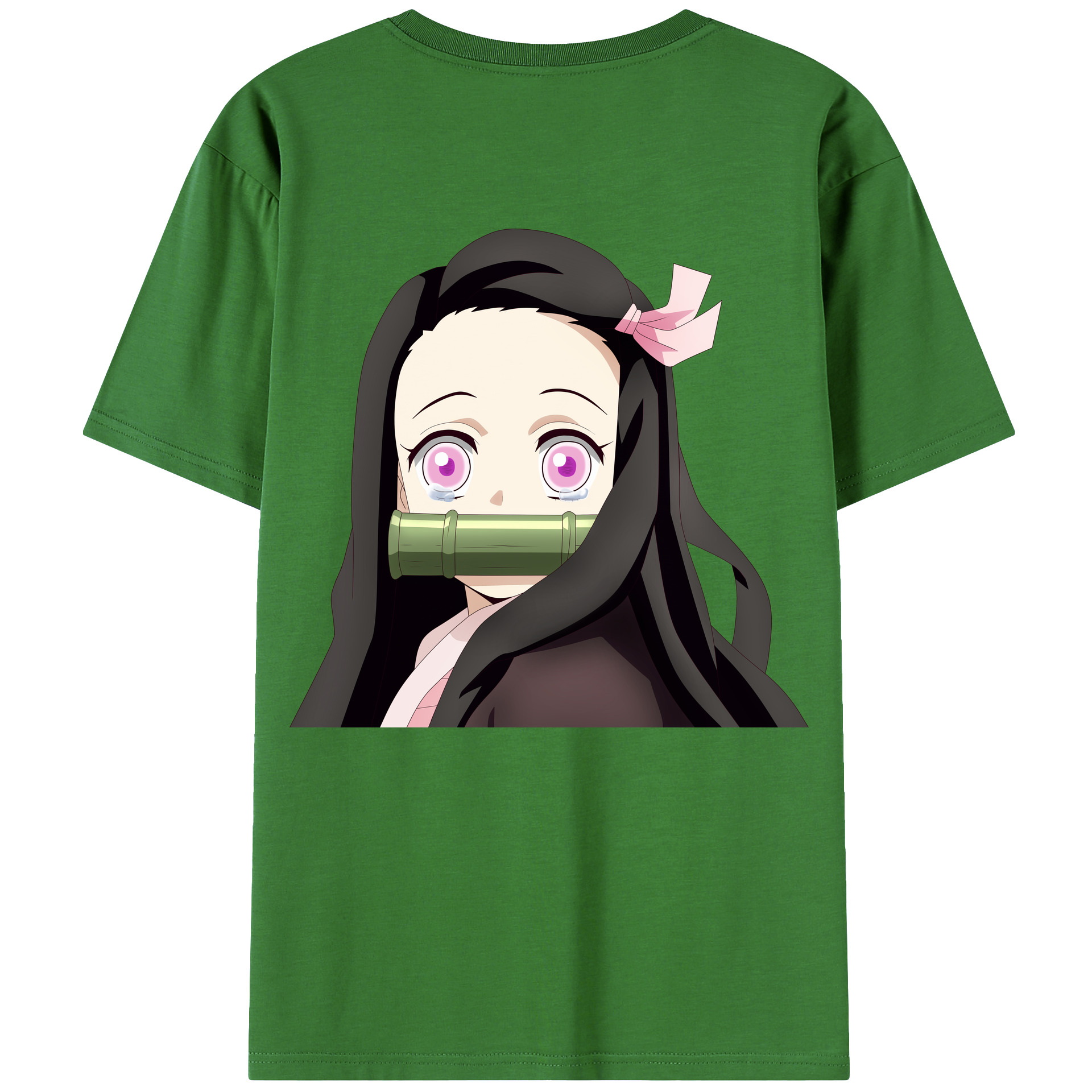 （画像用） 鬼滅の刃（きめつのやいば）竈門 禰󠄀豆子／かまど ねずこ Kamado Nezuko レディース半袖Tシャツ(バックプリント)
